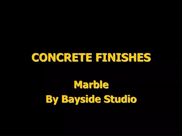 concrete finishes n.