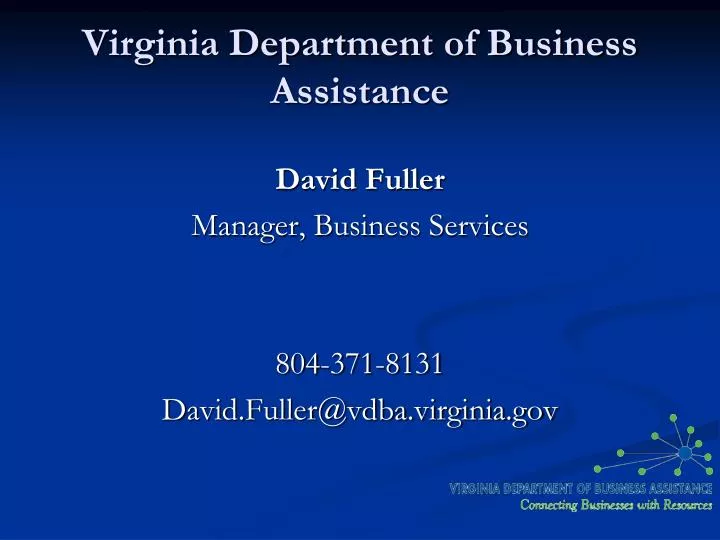 virginia department of business assistance n.