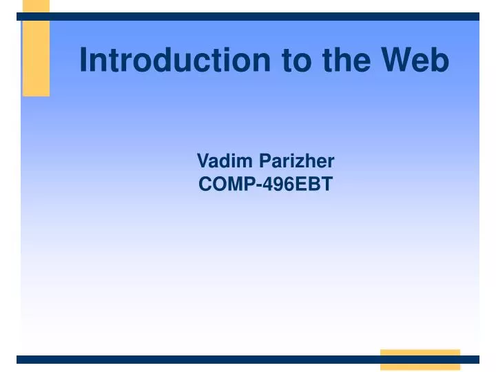 introduction to the web n.