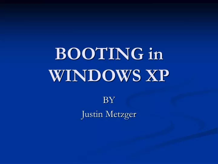 booting in windows xp n.
