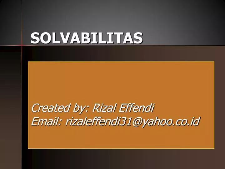 solvabilitas created by rizal effendi email rizaleffendi31@yahoo co id n.