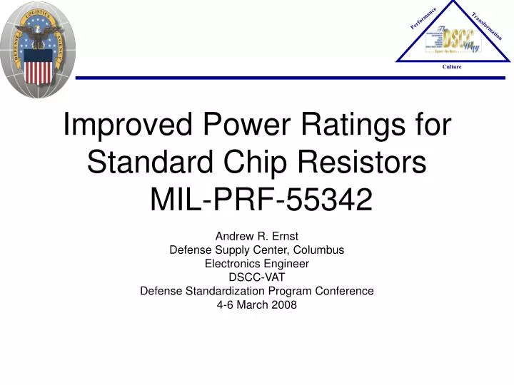 improved power ratings for standard chip resistors mil prf 55342 n.
