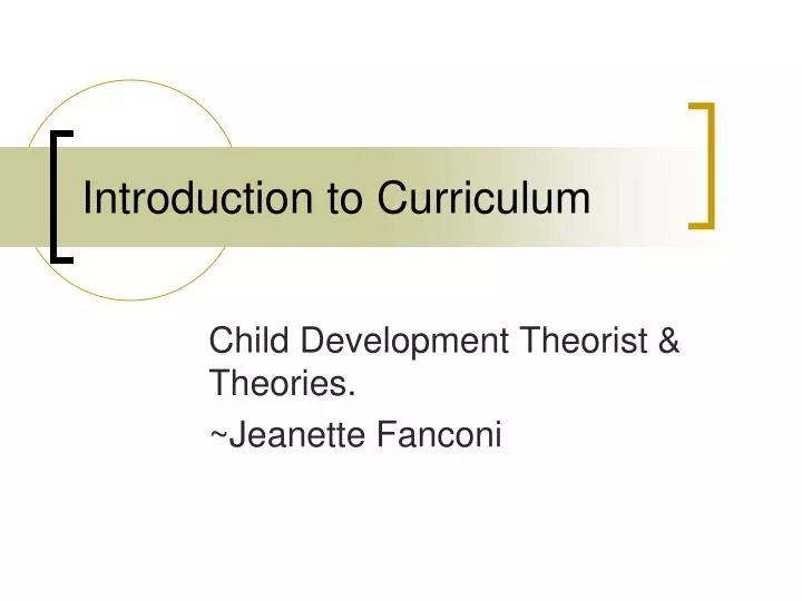 introduction to curriculum research