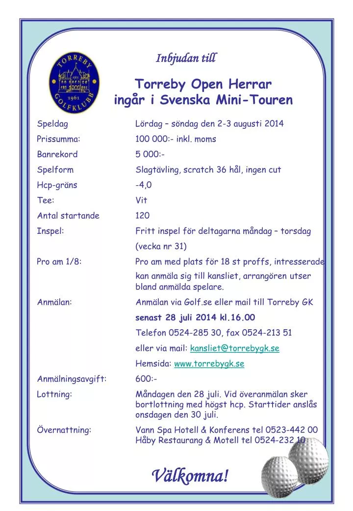 torreby open herrar ing r i svenska mini touren n.