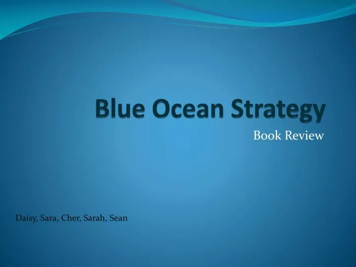blue ocean strategy n.
