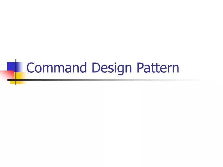 command design pattern n.