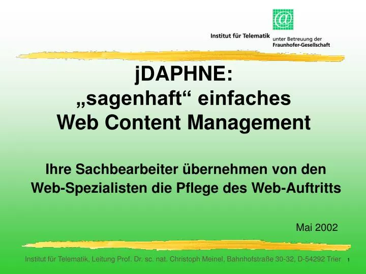 jdaphne sagenhaft einfaches web content management n.