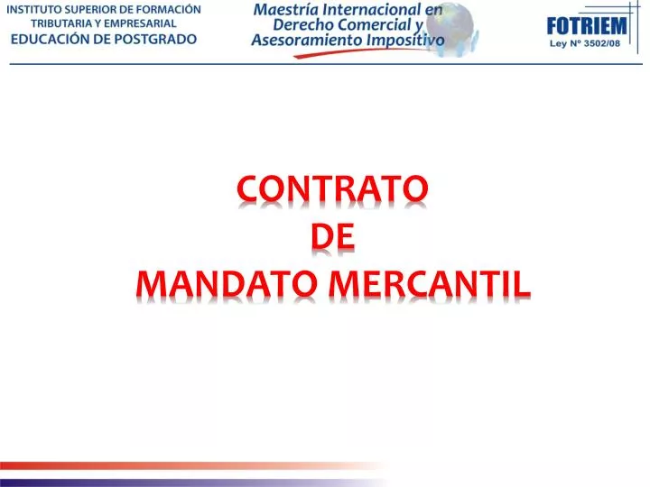 contrato de mandato mercantil n.