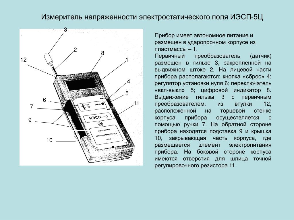 Измерение полей. Измеритель напряженности электростатического поля ИЭСП-5ц. Измеритель напряженности электростатического поля ИЭСП-01 паспорт. Измеритель напряженности электрического поля ст -01. Датчик измерителя напряженности магнитного поля.