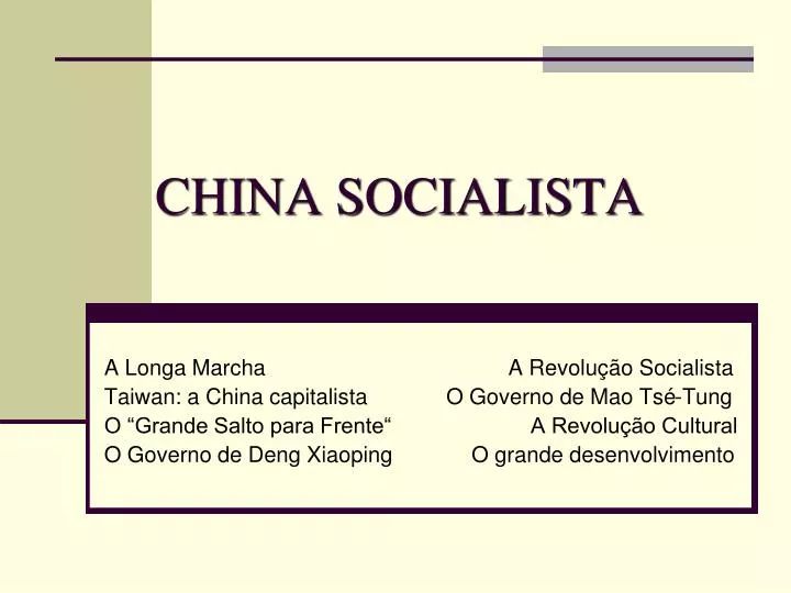 china socialista n.