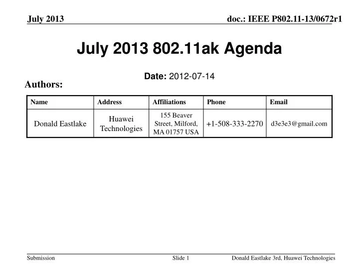 july 2013 802 11ak agenda n.
