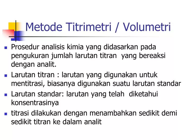 metode titrimetri volumetri n.