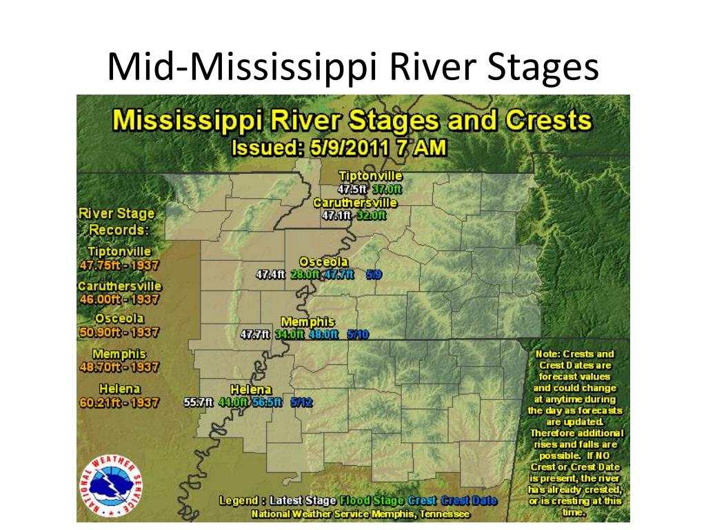 lower mississippi river stages