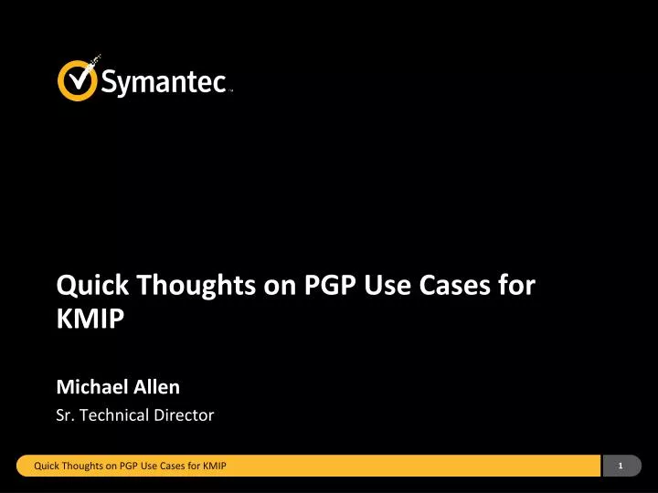 quick thoughts on pgp use cases for kmip n.