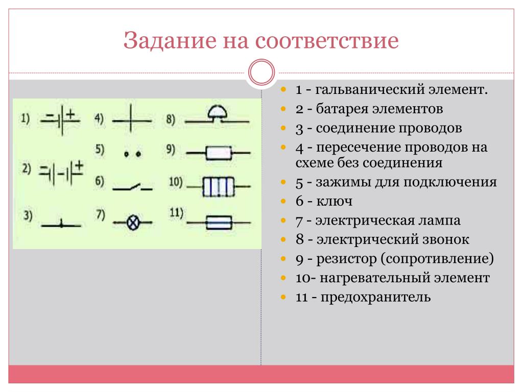 Обозначение электрической цепи