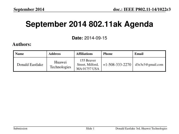 september 2014 802 11ak agenda n.