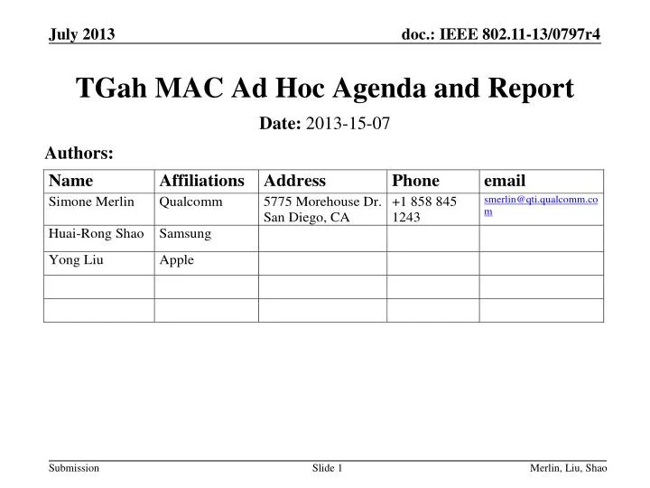 tgah mac ad hoc agenda and report n.