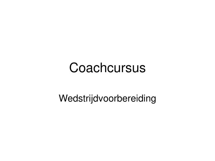 coachcursus n.
