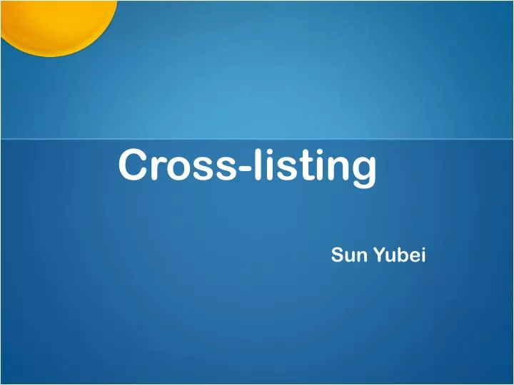 cross listing n.