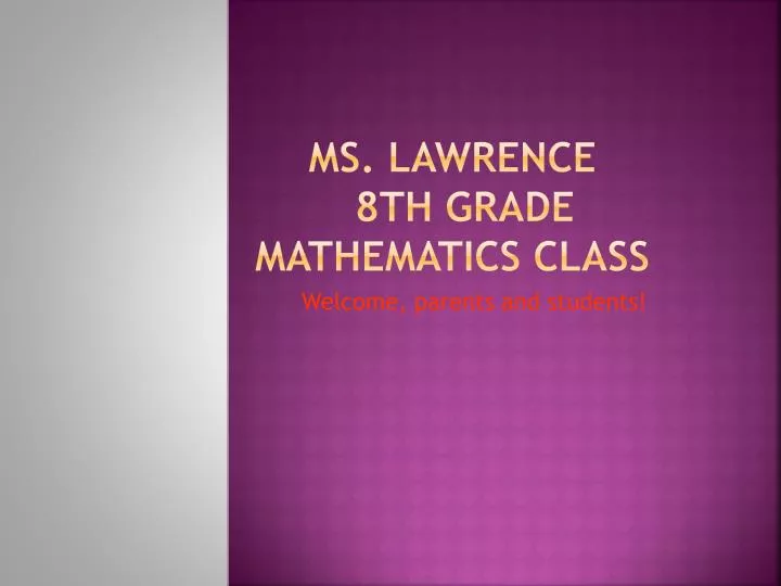 ms lawrence 8th grade mathematics class n.