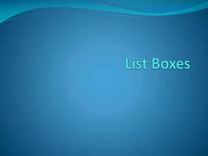 list boxes n.