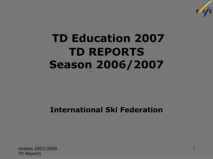 td education 2007 td reports season 2006 2007 n.