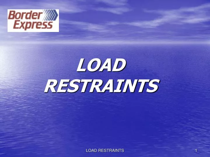 load restraints n.