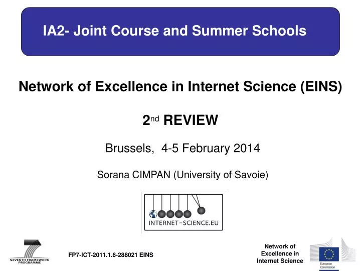 ia2 joint course and summer schools n.