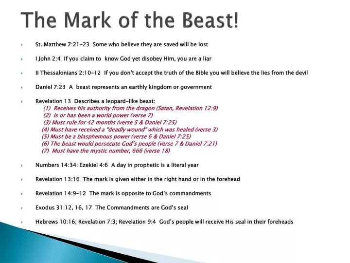 the mark of the beast n.