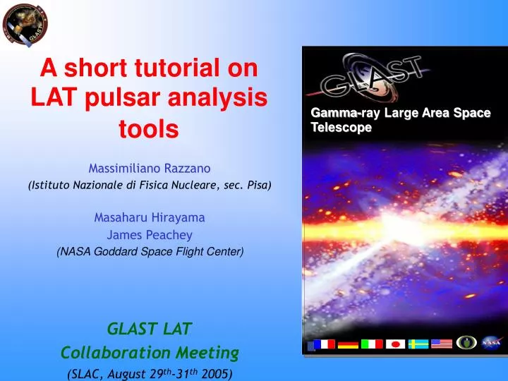 a short tutorial on lat pulsar analysis tools n.