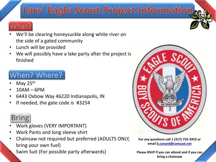 lars eagle scout project information n.