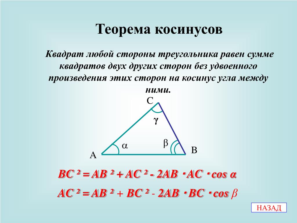 Косинус в равностороннем. Теорема косинусов. Косинус угла в треугольнике. Как найти косинус угла в треугольнике. Теорема косинусов для треугольника.