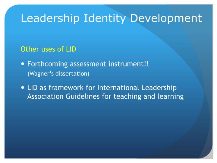 Dissertation on leadership development