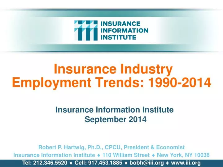 insurance industry employment trends 1990 2014 n.
