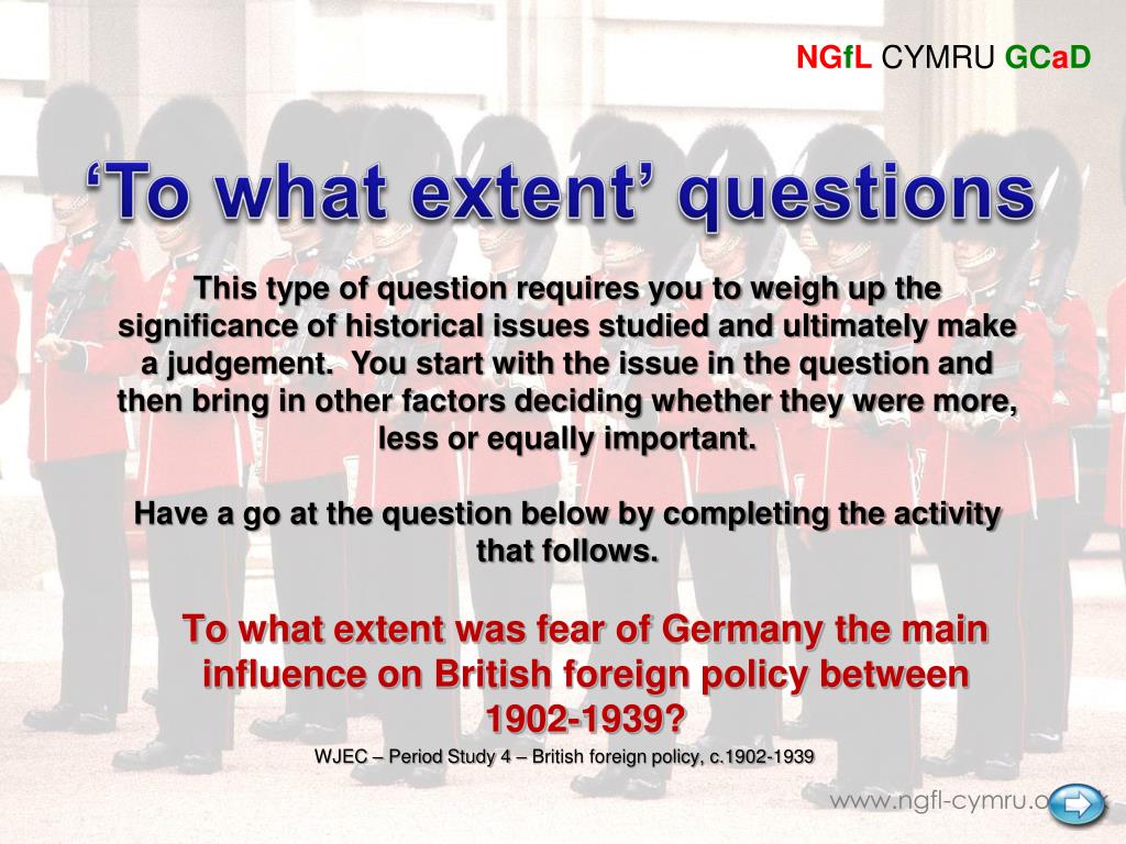 research questions to what extent