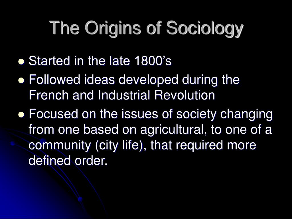 origin of sociology assignment