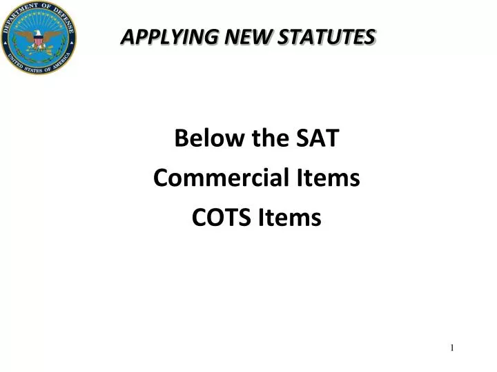 applying new statutes n.