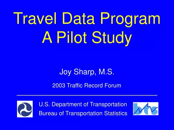 travel data program a pilot study n.