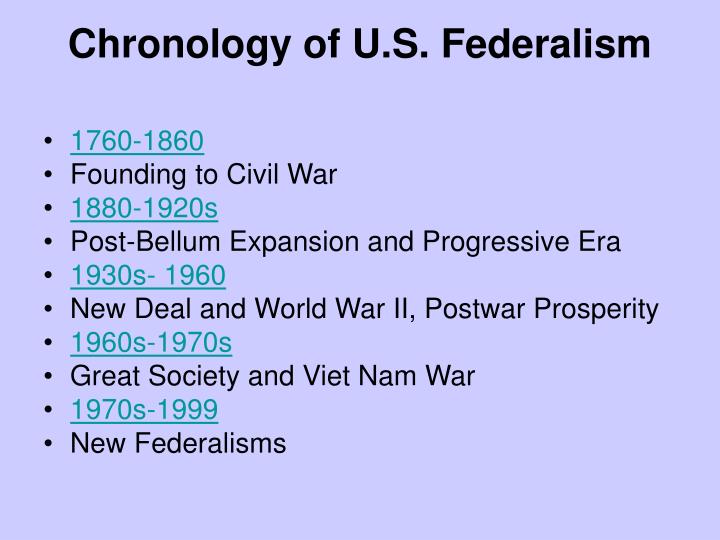 the evolution of federalism ppt
