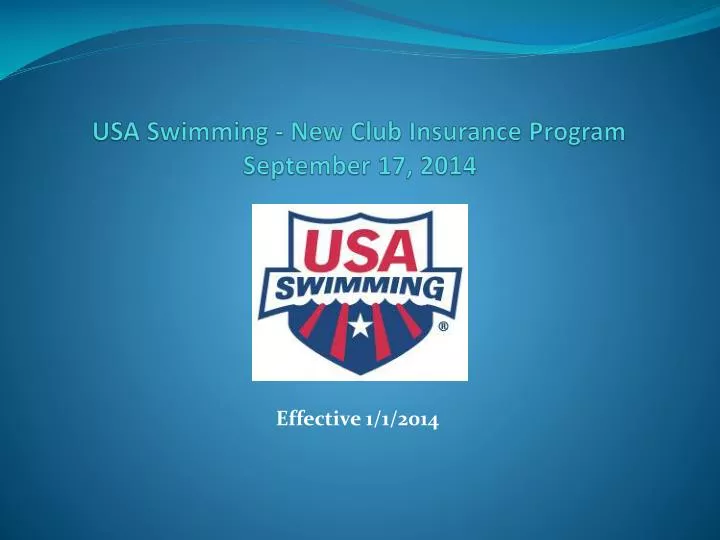 usa swimming new club insurance program september 17 2014 n.