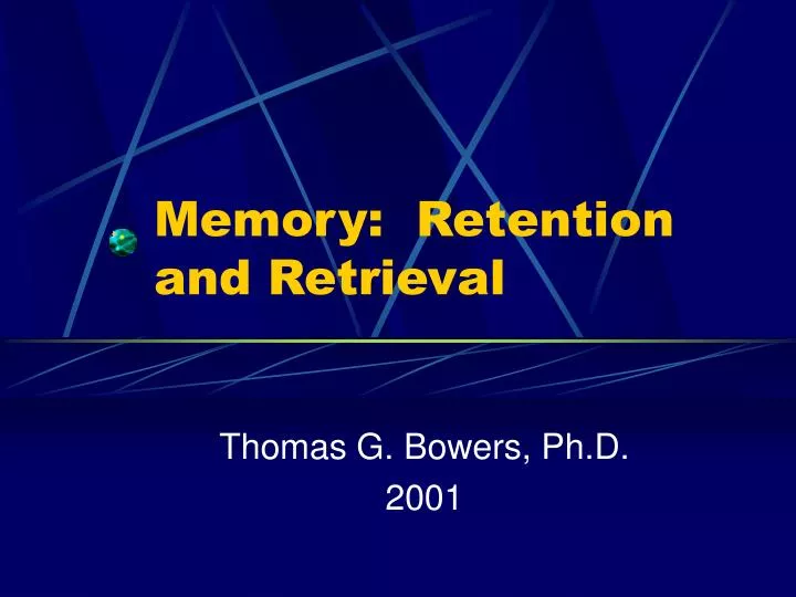 memory retention How can the answer be improved. memory retention How can the answer be improved.