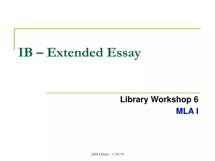 ib extended essay n.