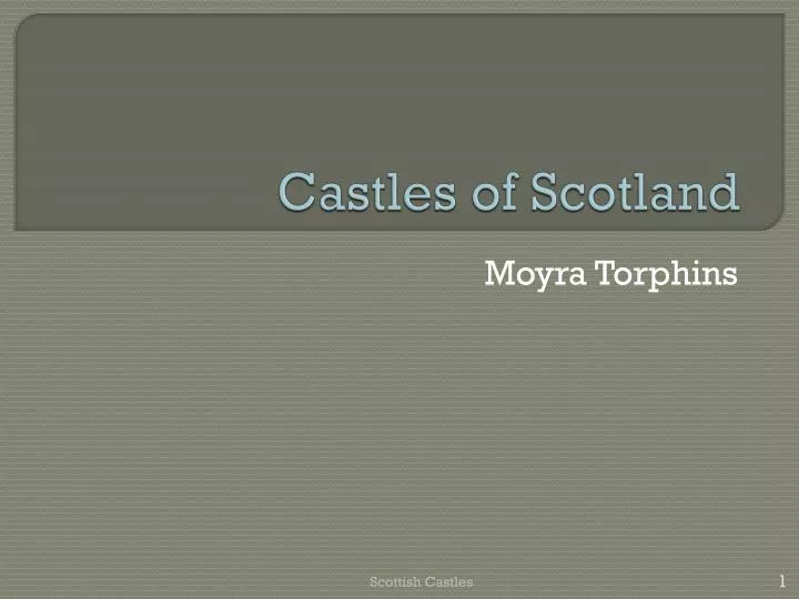 castles of scotland n.