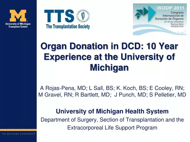 organ donation in dcd 10 year experience at the university o f michigan n.