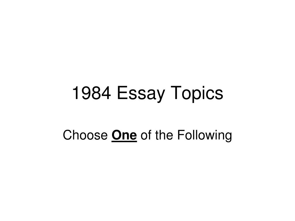 research topics 1984