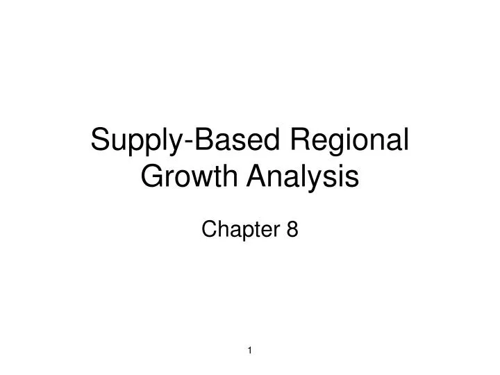 supply based regional growth analysis n.