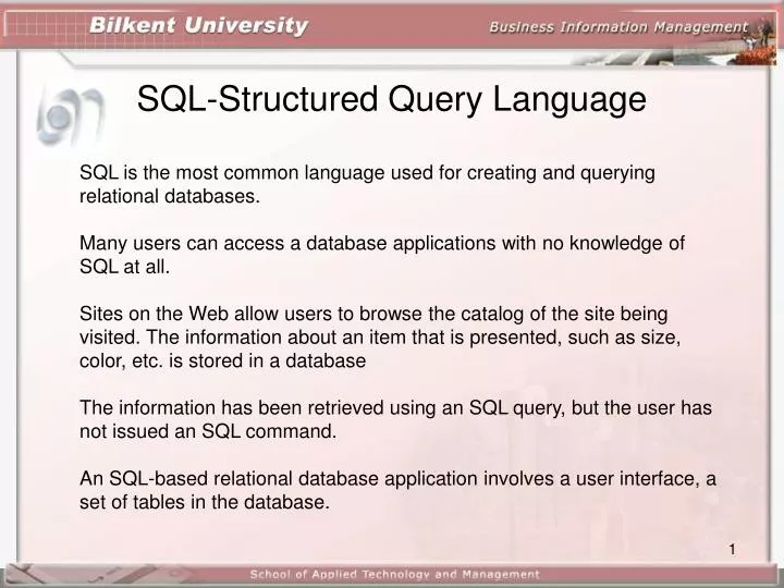 sql structured query language n.