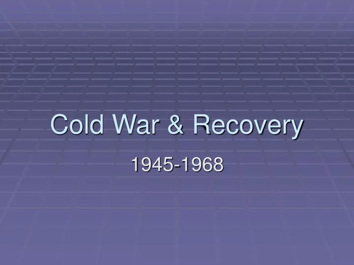 cold war recovery n.