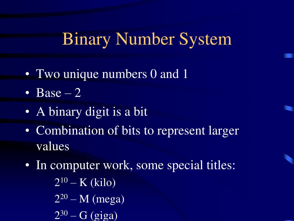 powerpoint presentation on binary number system