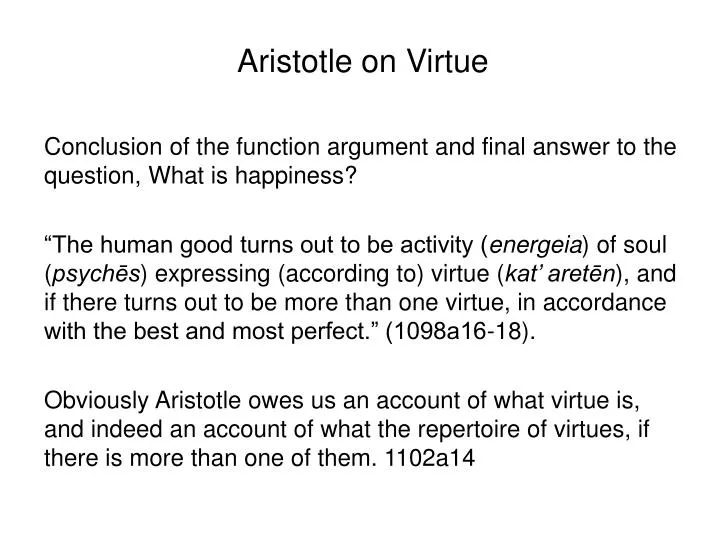 aristotle virtue essay
